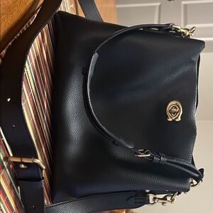 Coach Black Leather Shoulder Bag
